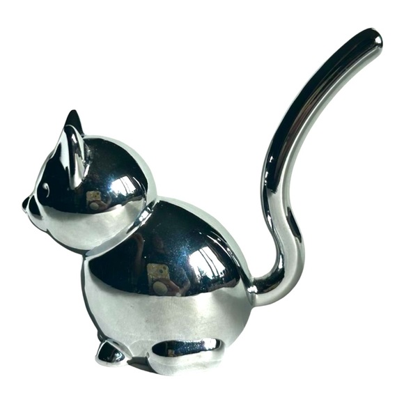 Umbra Zoola Cat Ring Holder Silver Chrome Japan Long Tail - Picture 5 of 7